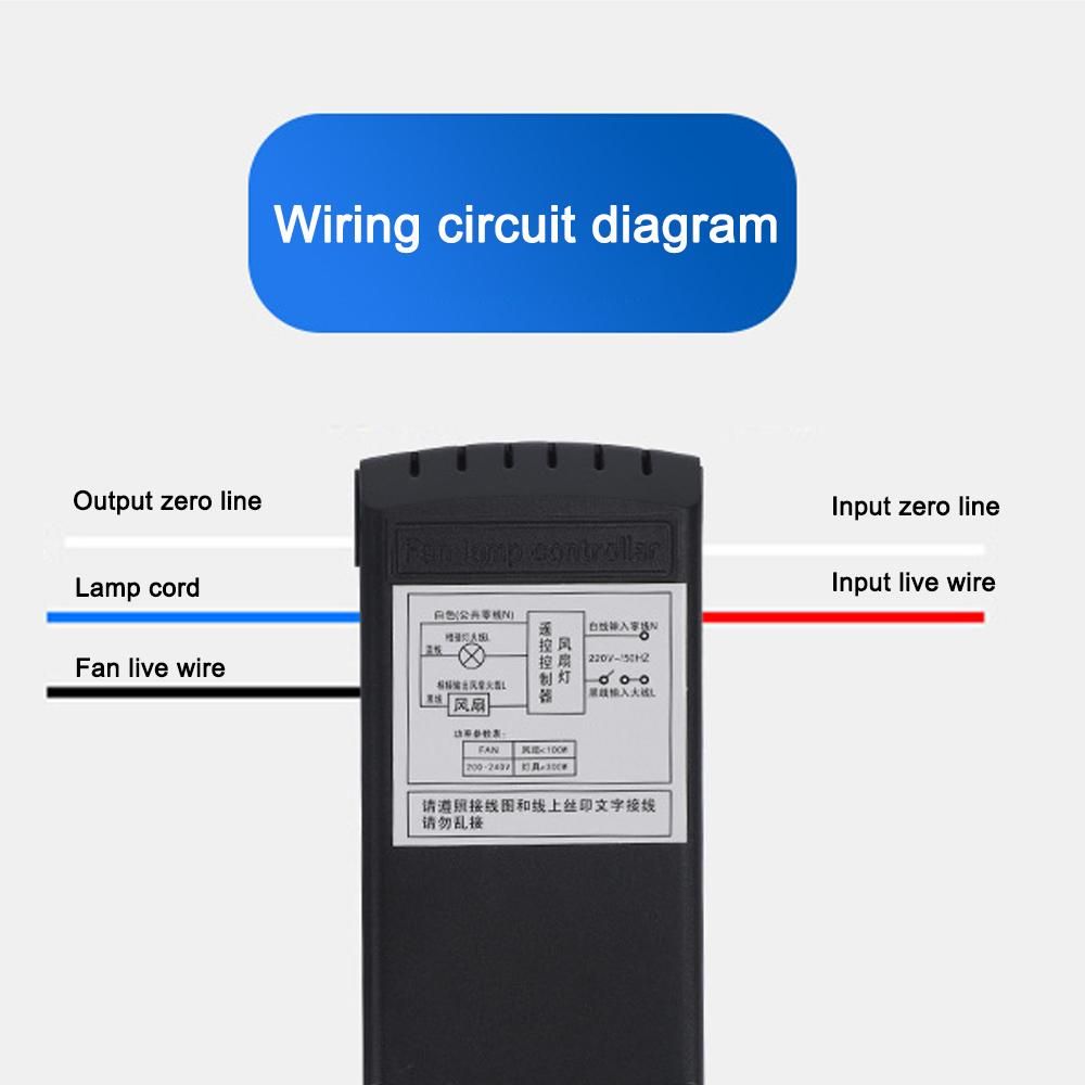 110V Universal Ceiling Fan Lamp Remote Control Kit 3-in-1 Ceiling Fan Light Speed Timing Wireless Remote Controller High Power Load