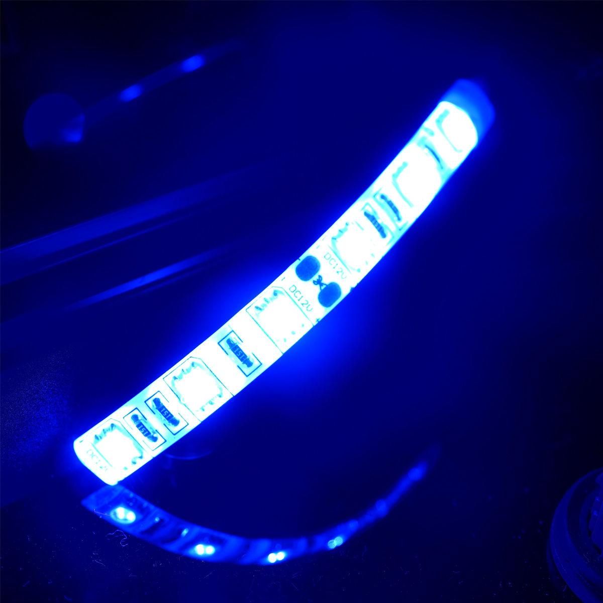 10Cm Waterproof Blue 5050 Led Strip Lights Dc 12V Caravan Boat Car
