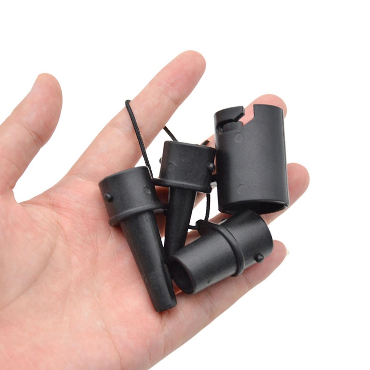 4PcsSet Tire Compressor Converters Quick Fitting Replacement Nozzle Adapters Black