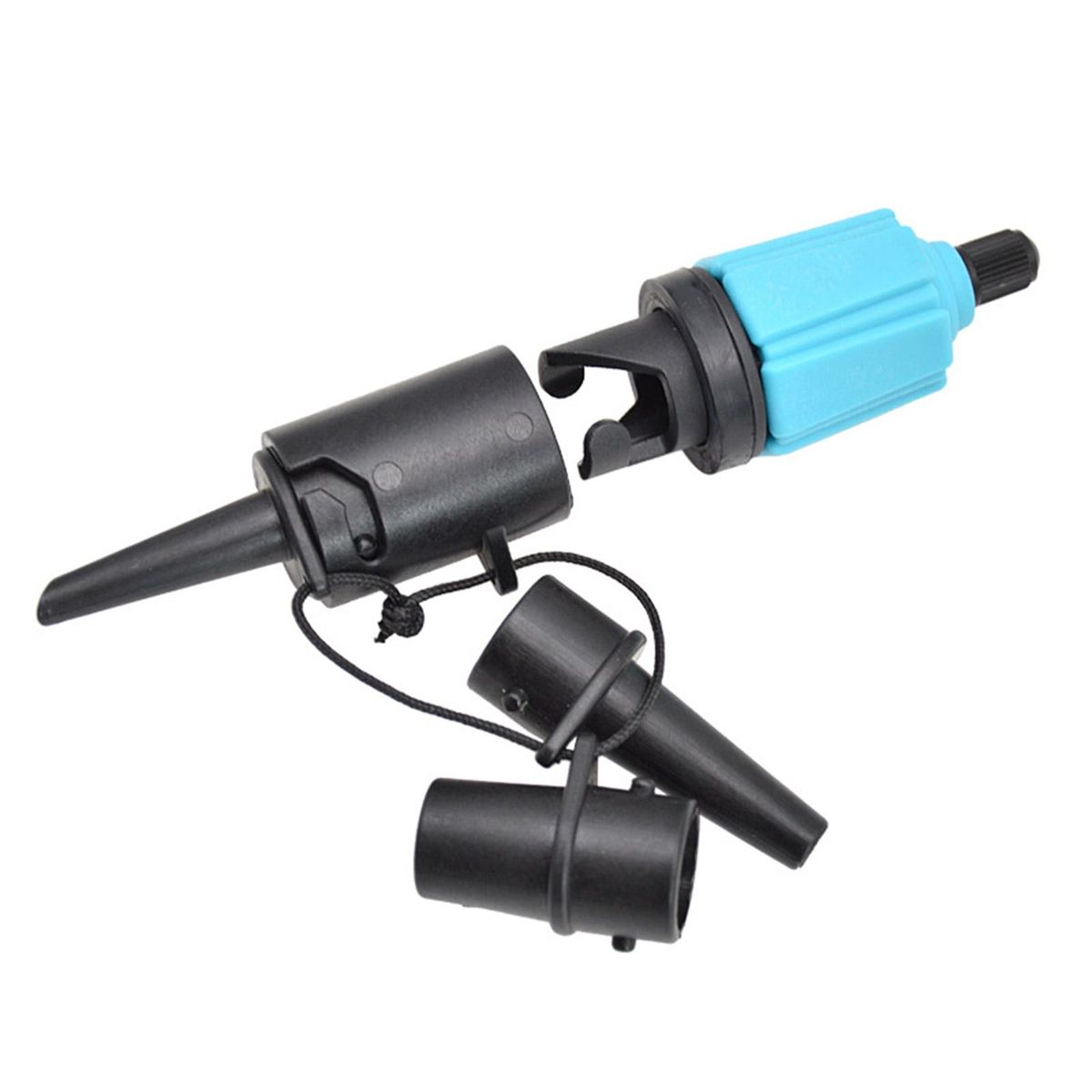 4PcsSet Tire Compressor Converters Quick Fitting Replacement Nozzle Adapters Black