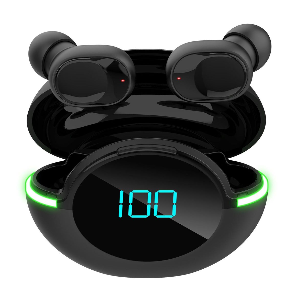 Y80 Wireless Earbuds Stereo in-Ear BT Headphones Ergonomic Waterproof Sport Earphones with LED-Digital Display Button-Control for Music Call Game Compatible with iOS Android
