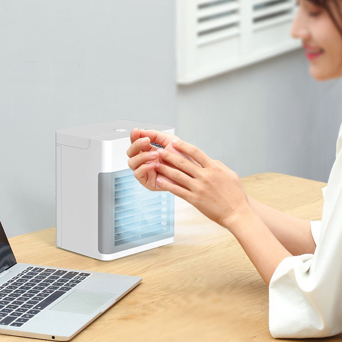 Desktop Air Cooler Small Personal Fan USB Desk Fan Quiet Air