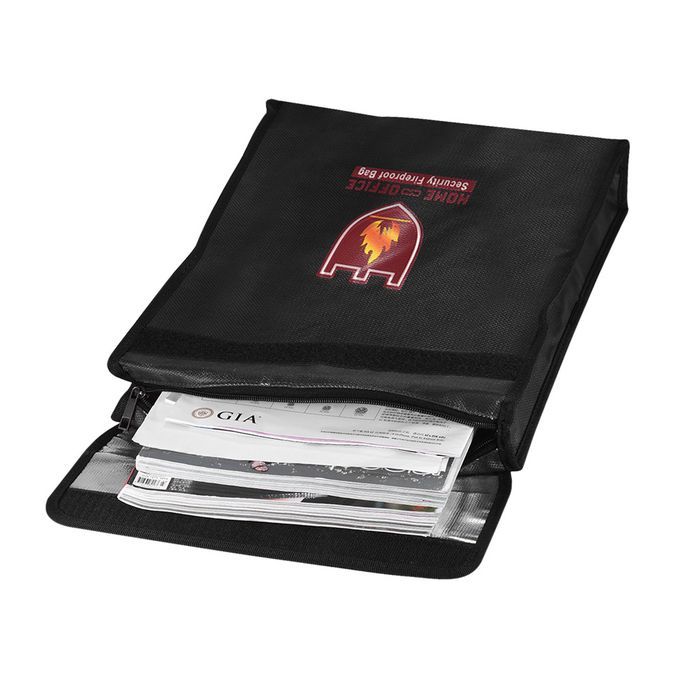 38*30.5*6.5cm Fireproof Money Document File Bag Pouch Cash Cards
