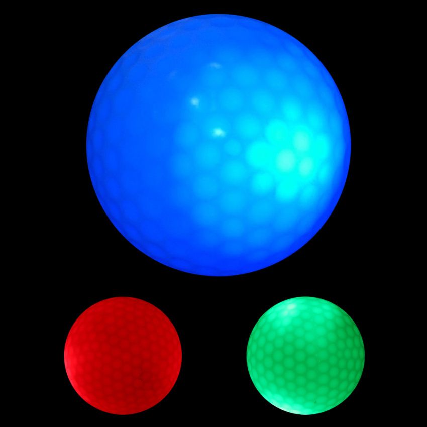 3Pcs Glow In Dark LED Light Up Golf Ball Official Size Tournament Ball