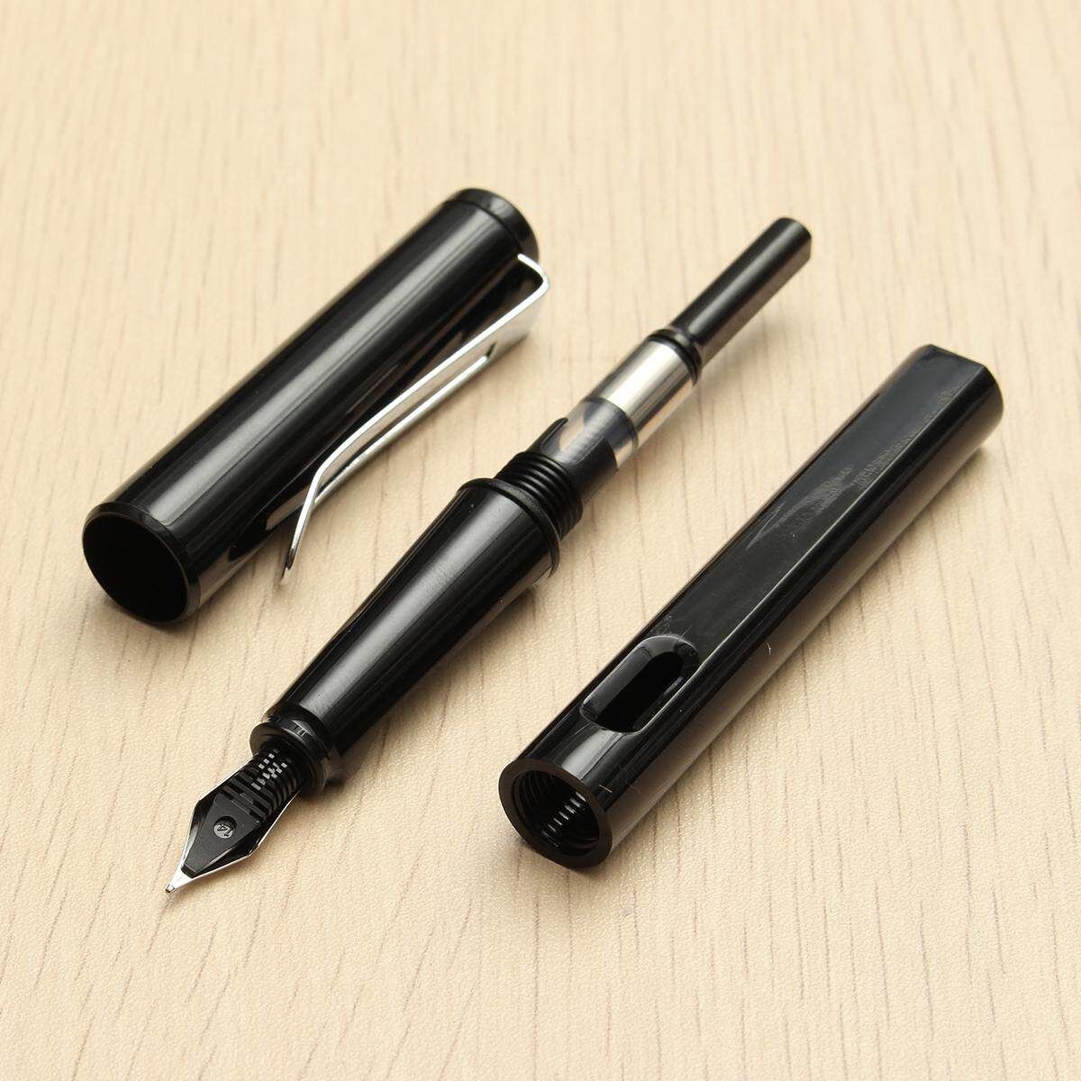Black White 0.5mm Nib Fountain Fen Inking Pens Luxury Gift Pens For Writing Office Stationery Children Student Gifts Black 0.5mm