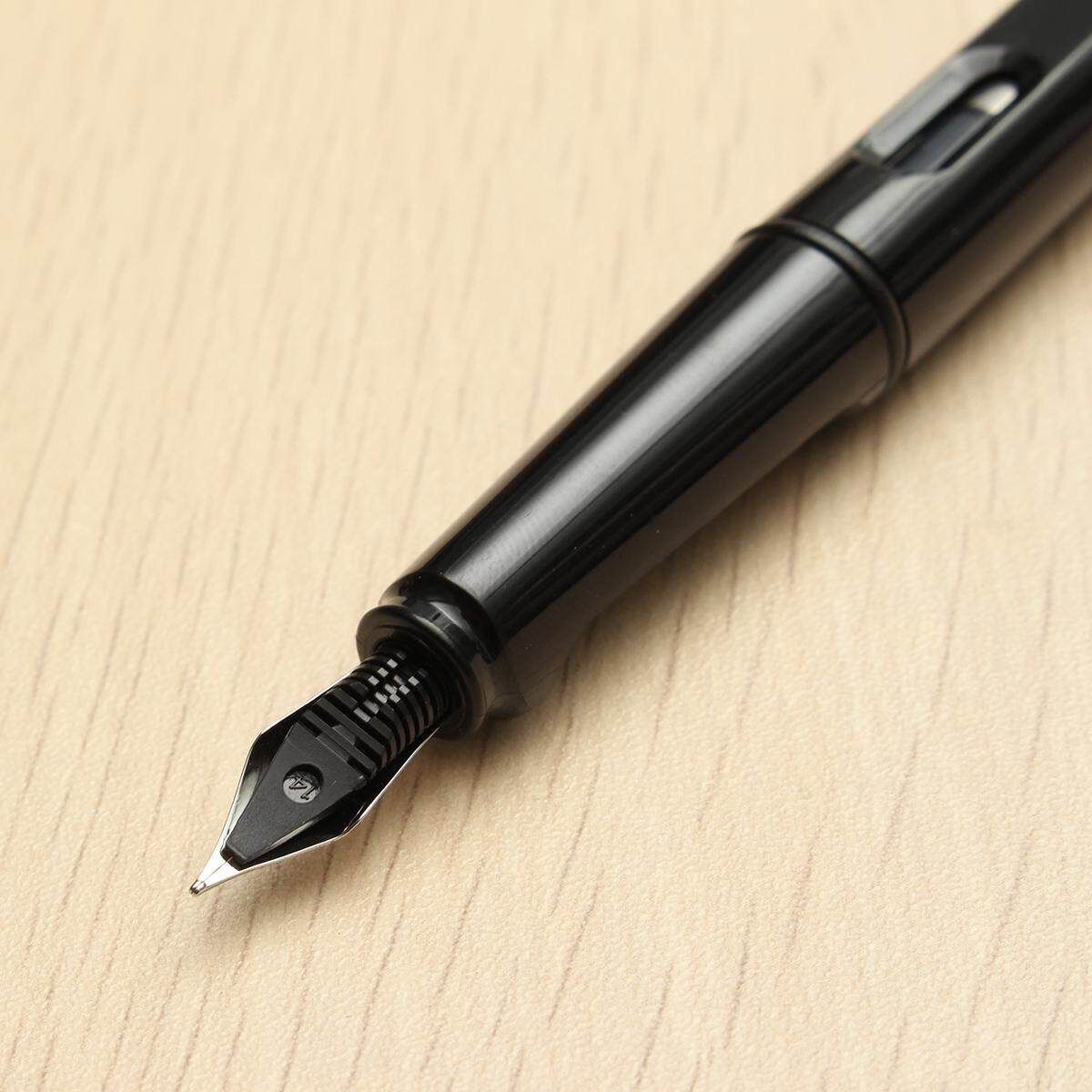 Black White 0.5mm Nib Fountain Fen Inking Pens Luxury Gift Pens For Writing Office Stationery Children Student Gifts Black 0.5mm
