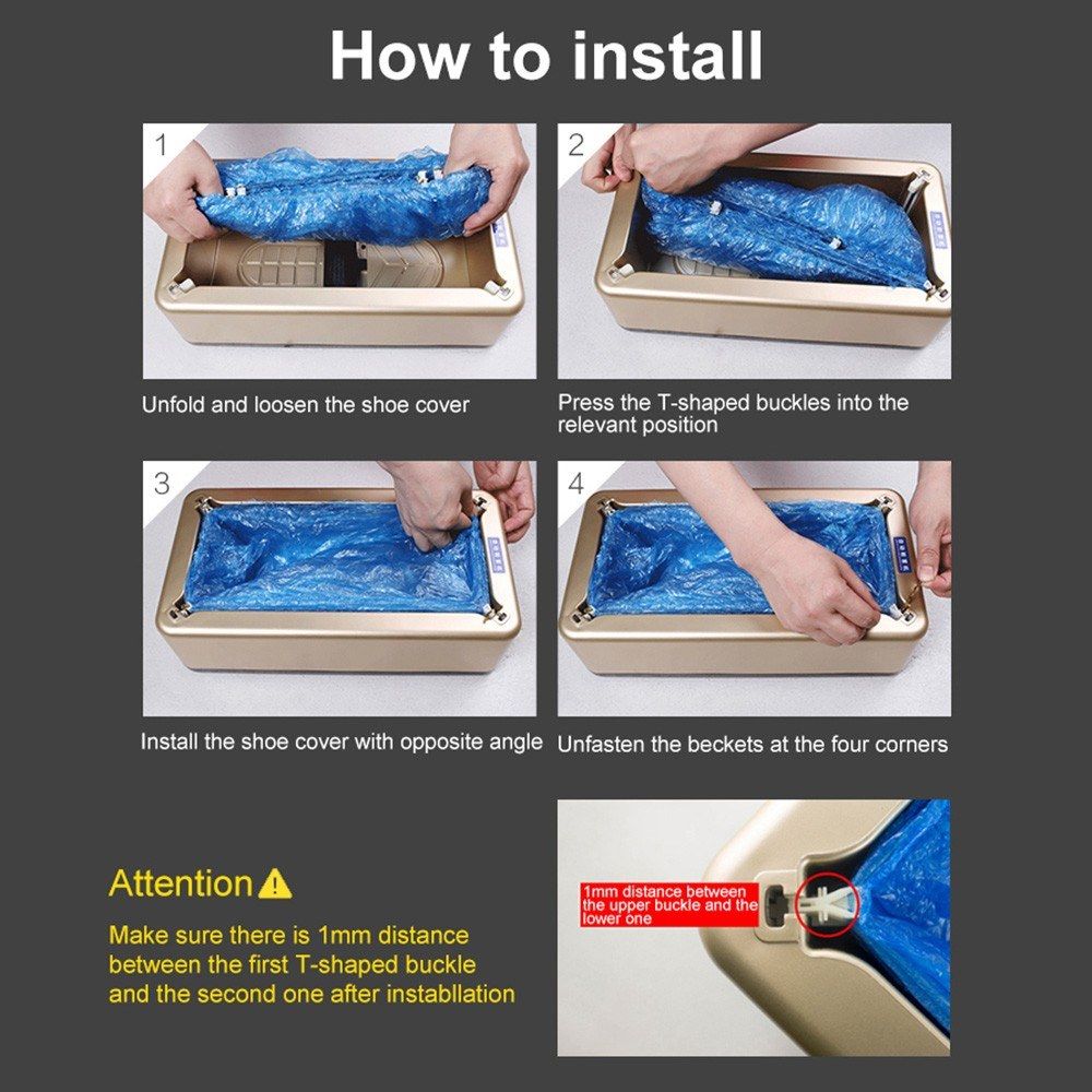 Automatic Shoe Cover Dispenser Overshoe Machine Home Office