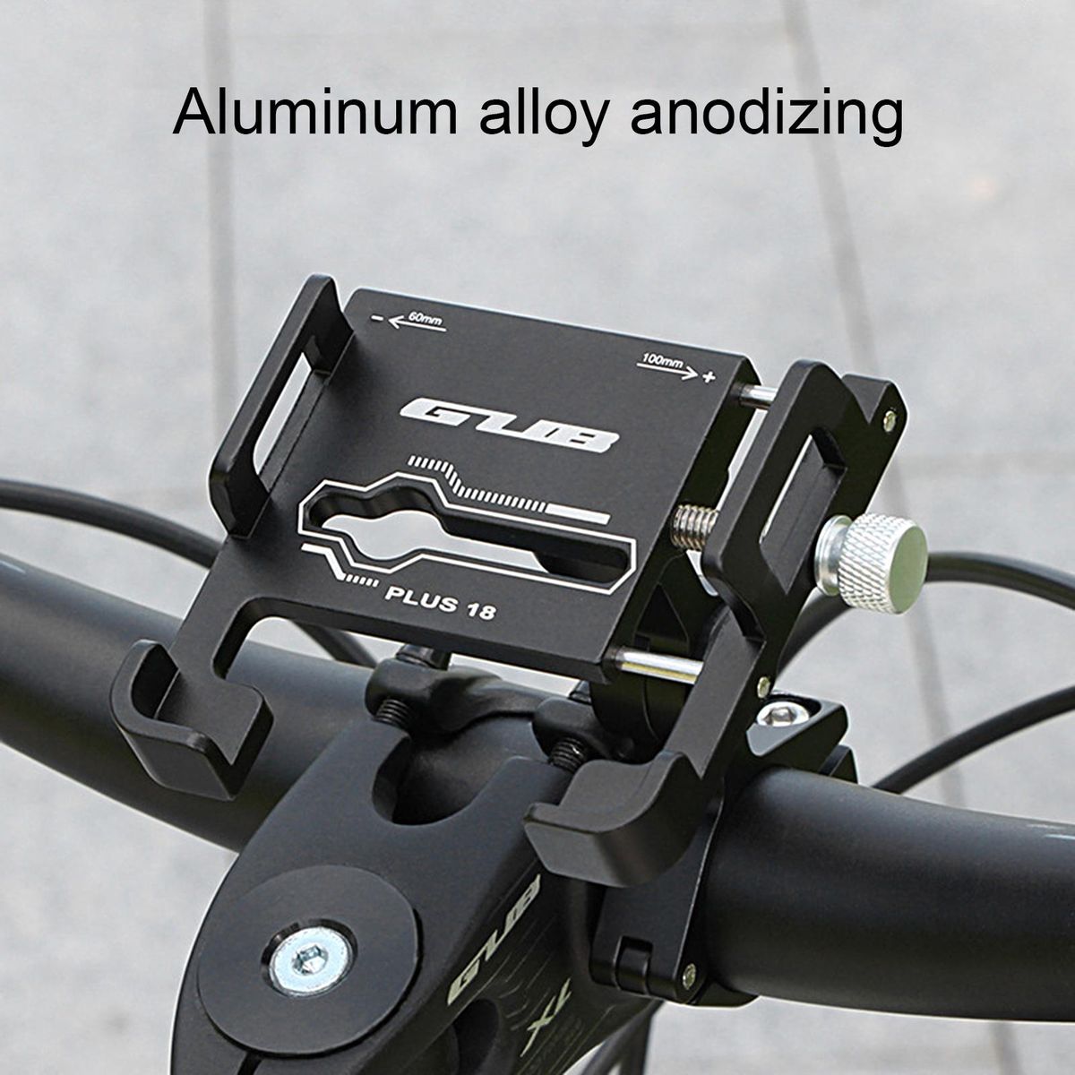 1 Set Handlebar Phone Clip MTB Road Bike Electric Bicycle Mount Phone Stand Black