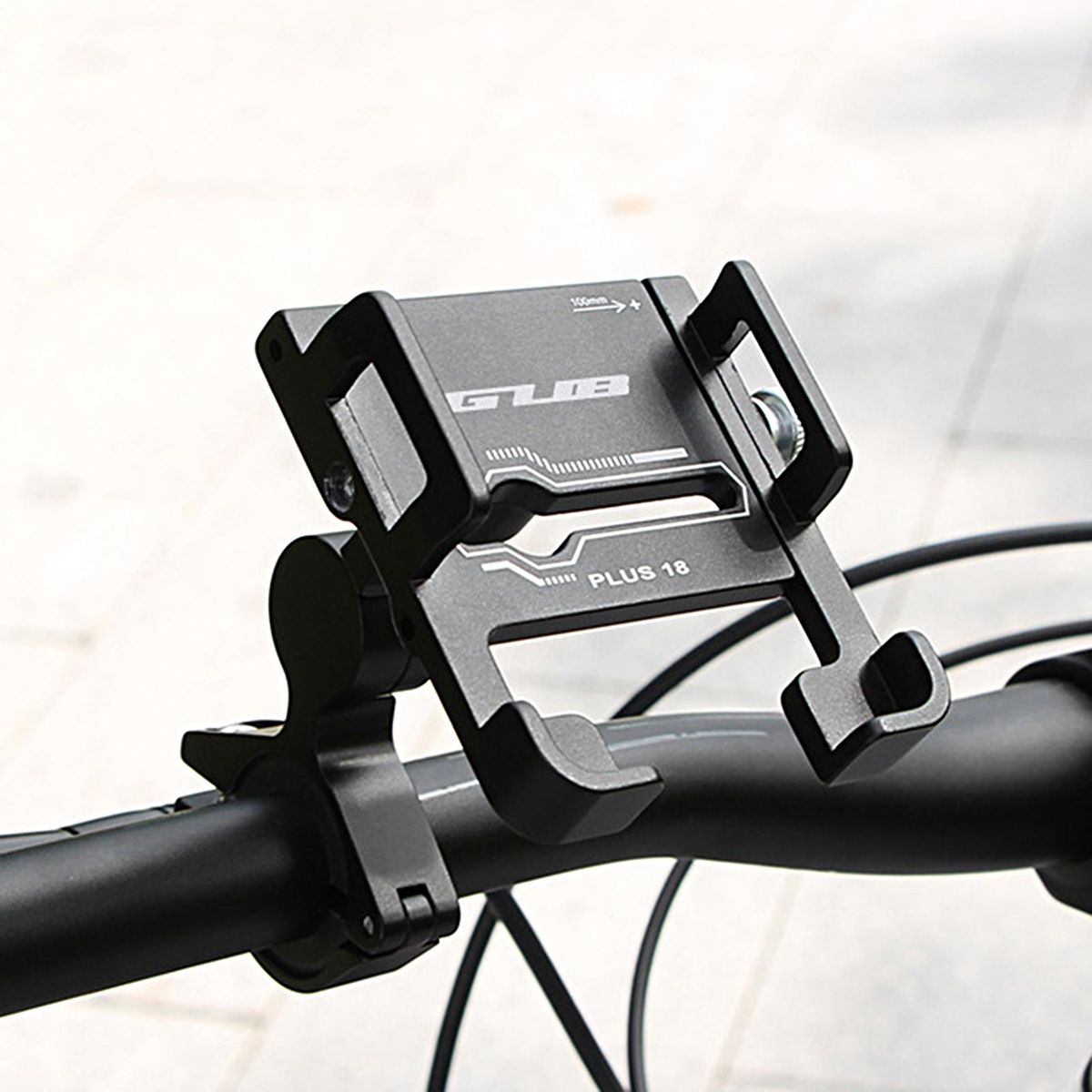 1 Set Handlebar Phone Clip MTB Road Bike Electric Bicycle Mount Phone Stand Black