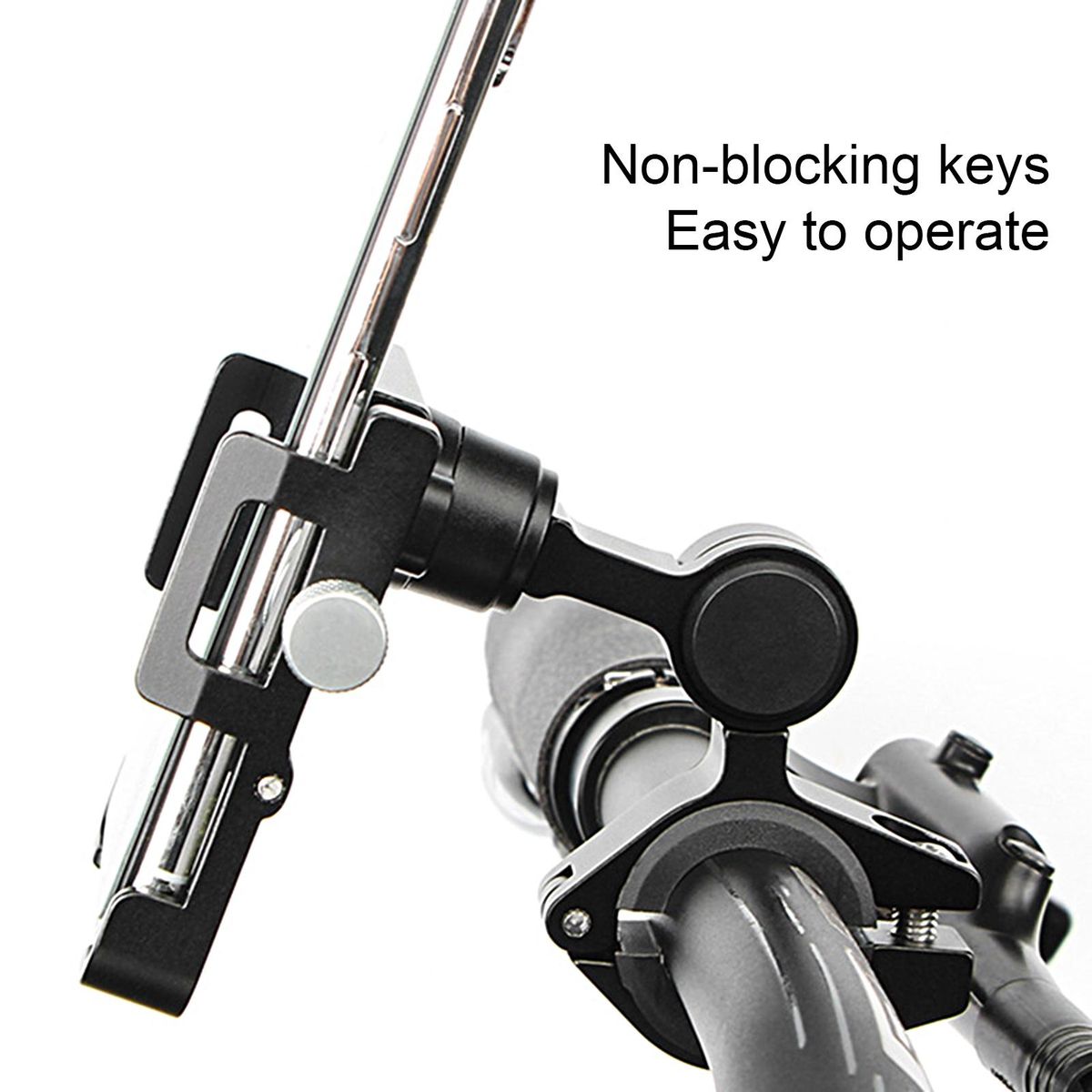 1 Set Handlebar Phone Clip MTB Road Bike Electric Bicycle Mount Phone Stand Black