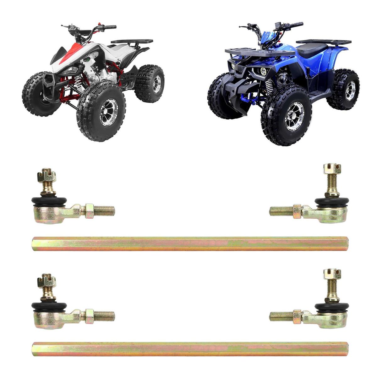 Steering Tie Rod 330mm Tie Rod Kit 1 Pair Strong Wear Resistant Professional High Accuracy High Sterngth Stable for ATV