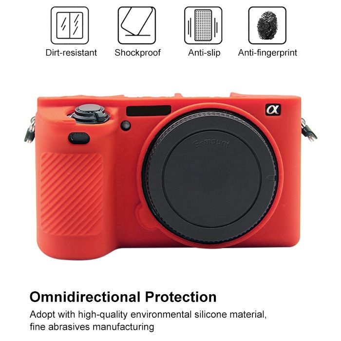PULUZ Soft Silicone Protective Case For Sony ILCE-6500(Red)