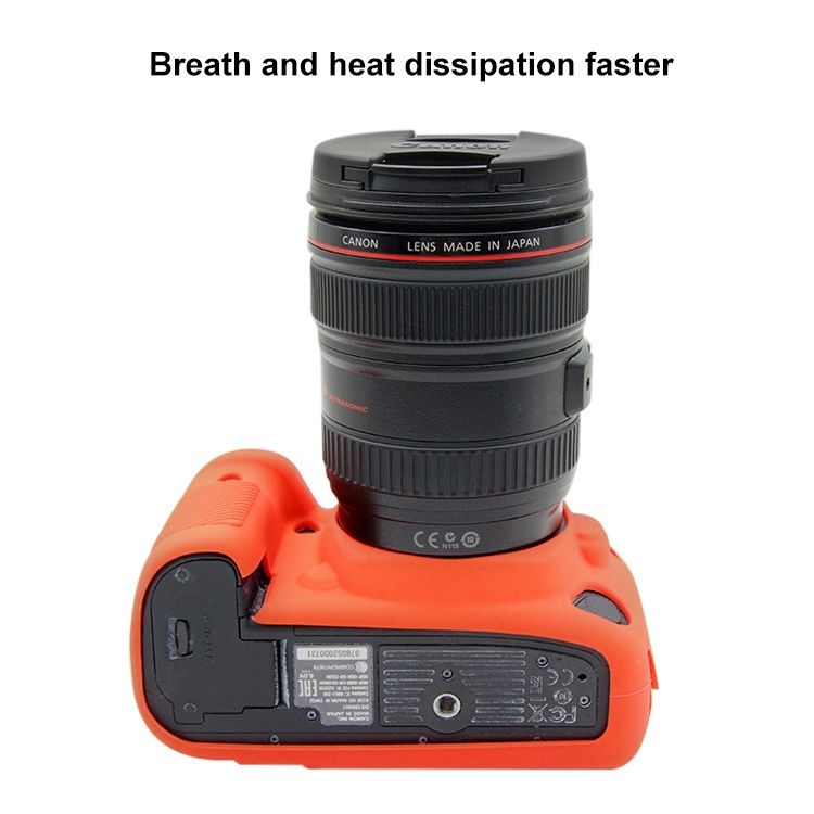 PULUZ Soft Silicone Protective Case For Canon EOS 5D Mark IV(Red)