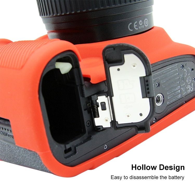 PULUZ Soft Silicone Protective Case For Canon EOS 5D Mark IV(Red)