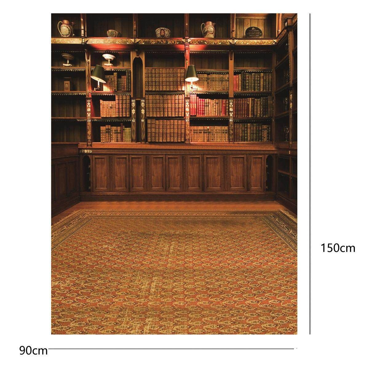 Retro Study Library Books Shelf Photography Photo Background Backdrop Prop