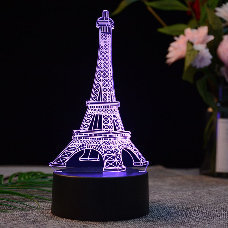 Eiffel Tower Nightlight 3D Luminous Lamp Bedroom Decoration