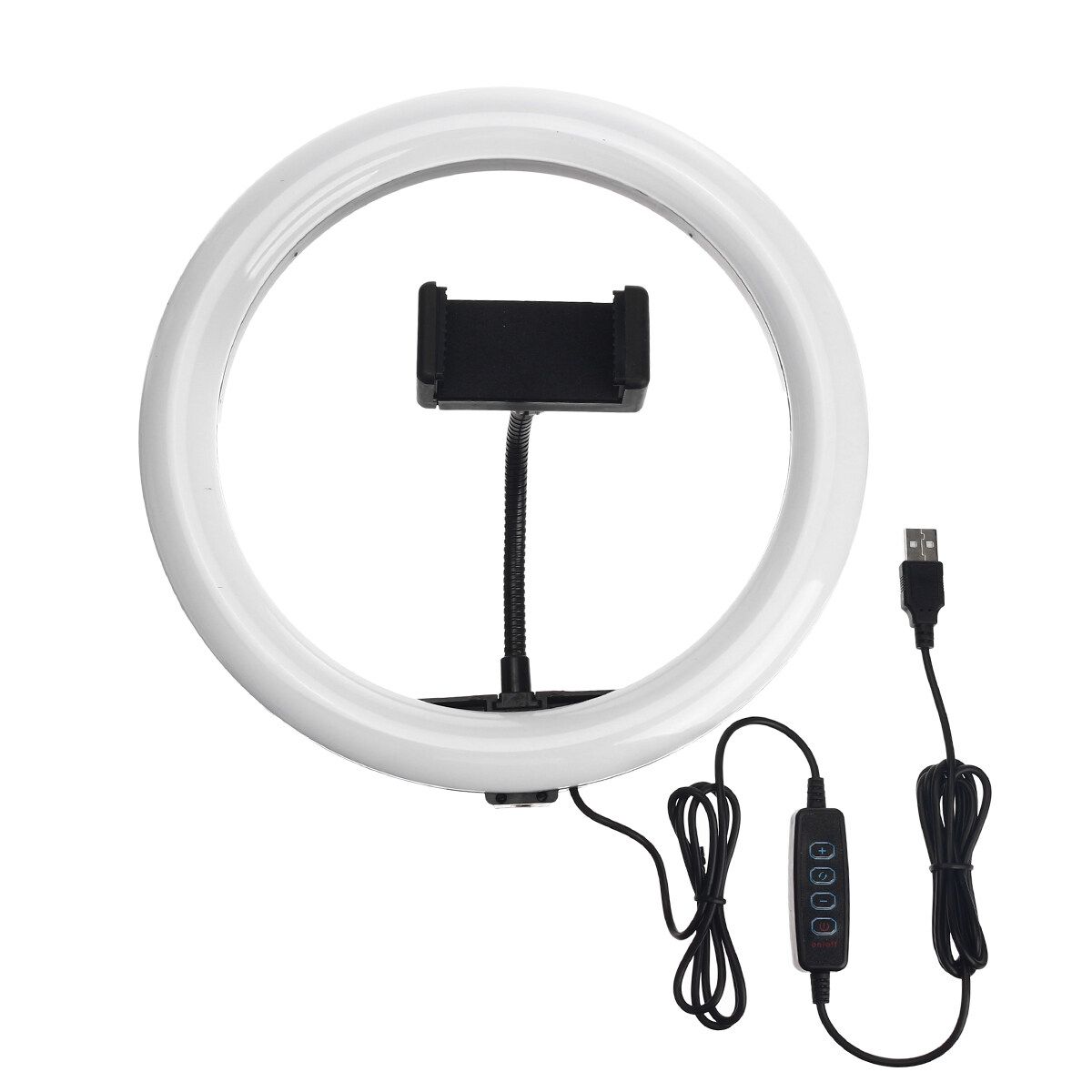 LED 360° Ring Light Dimmable& Lamp Stand Kit Phone 2 Selfie Video Makeup With Tripod For Makeup Live Stream Makeup 26cm + Machine Clip + Gimbal + Desktop Rack