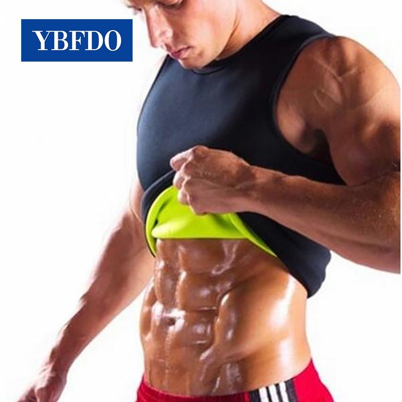 Men Slimming Clothes Neoprene Sweat Vest Body Belt Waist Body Building Tummy Fat Burner Tank Top For Weight Loss