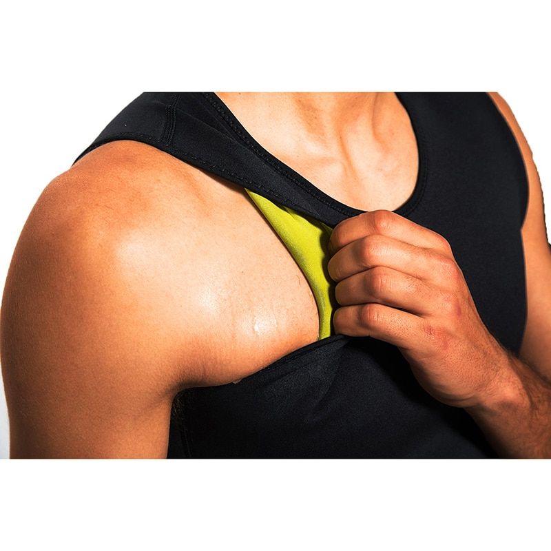 Men Slimming Clothes Neoprene Sweat Vest Body Belt Waist Body Building Tummy Fat Burner Tank Top For Weight Loss