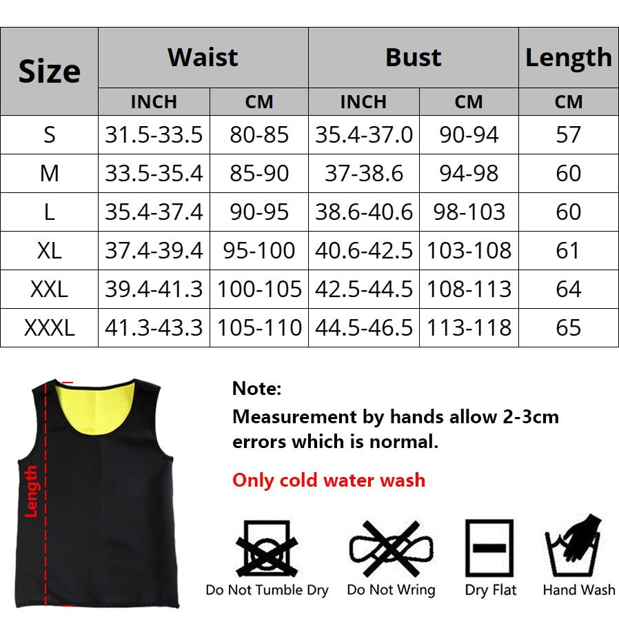 Men Slimming Clothes Neoprene Sweat Vest Body Belt Waist Body Building Tummy Fat Burner Tank Top For Weight Loss