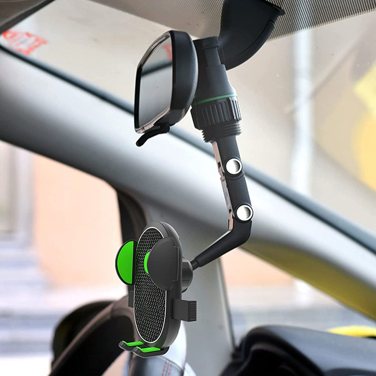 Multifunctional 360° Car Rearview Mirror Mount Phone Holder