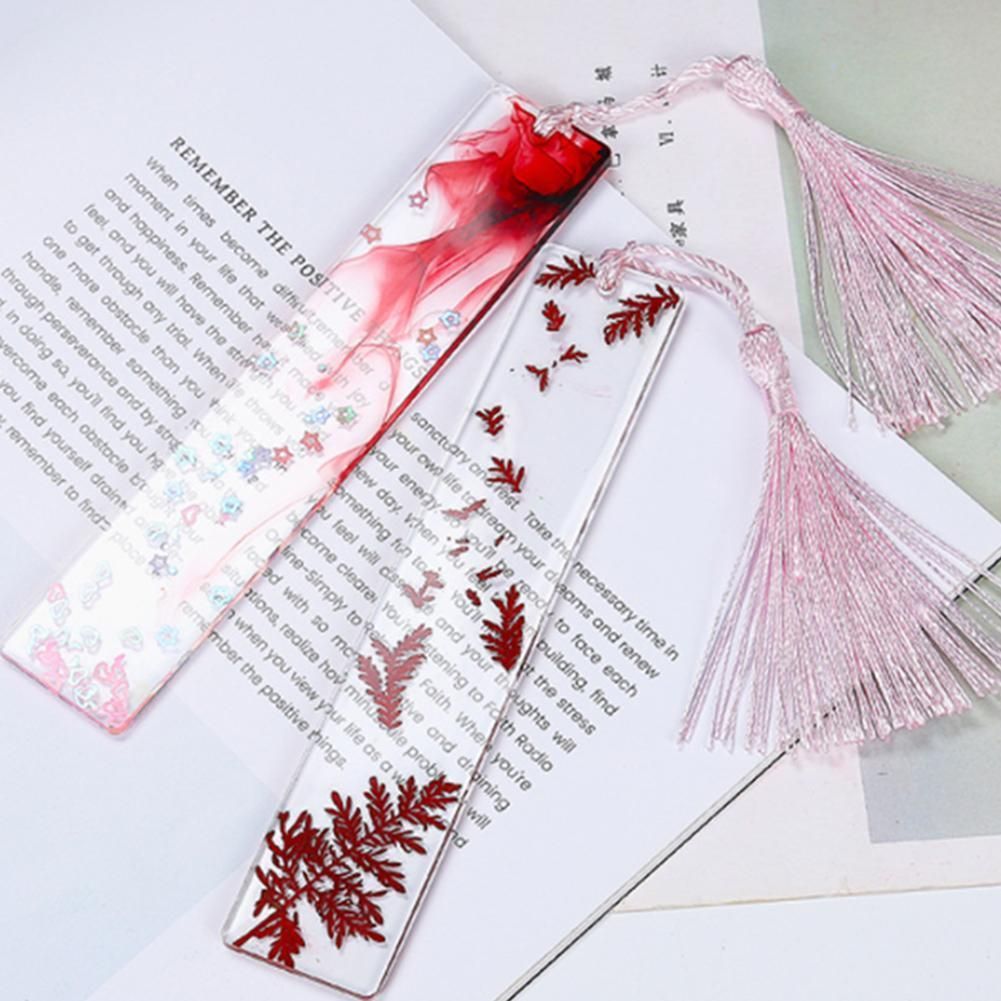 1pc Diy Manual Rectangular Bookmark Mold Crystal Epoxy Mold