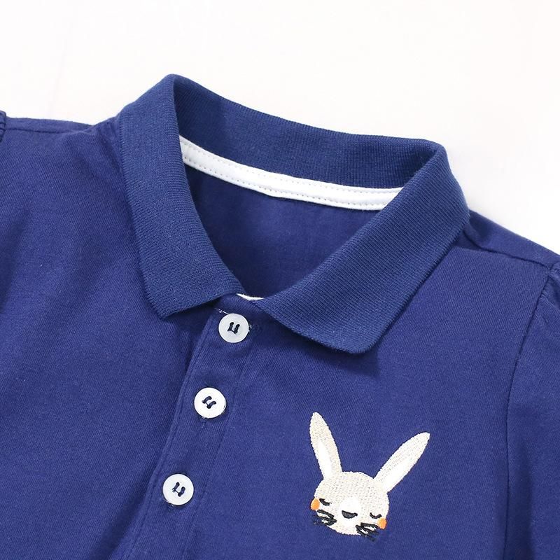 2023 Girls Skirt Summer New Small And Medium Kids Polo Skirt Short Sleeve Knitted