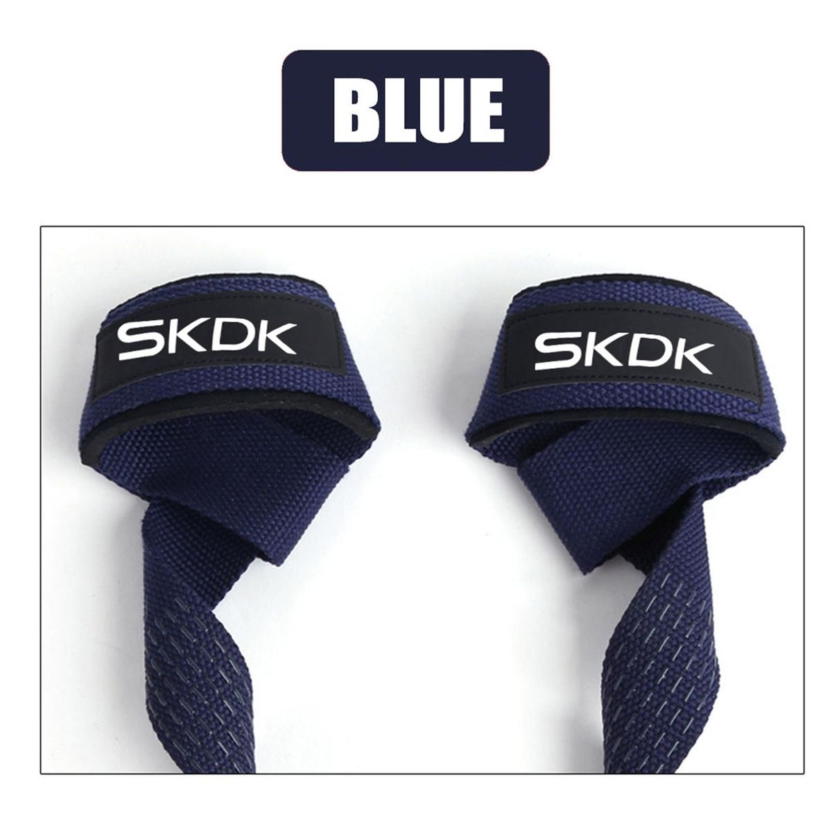 1 Pair Wrist Support Straps Weight Lifting Bar Straps Blue