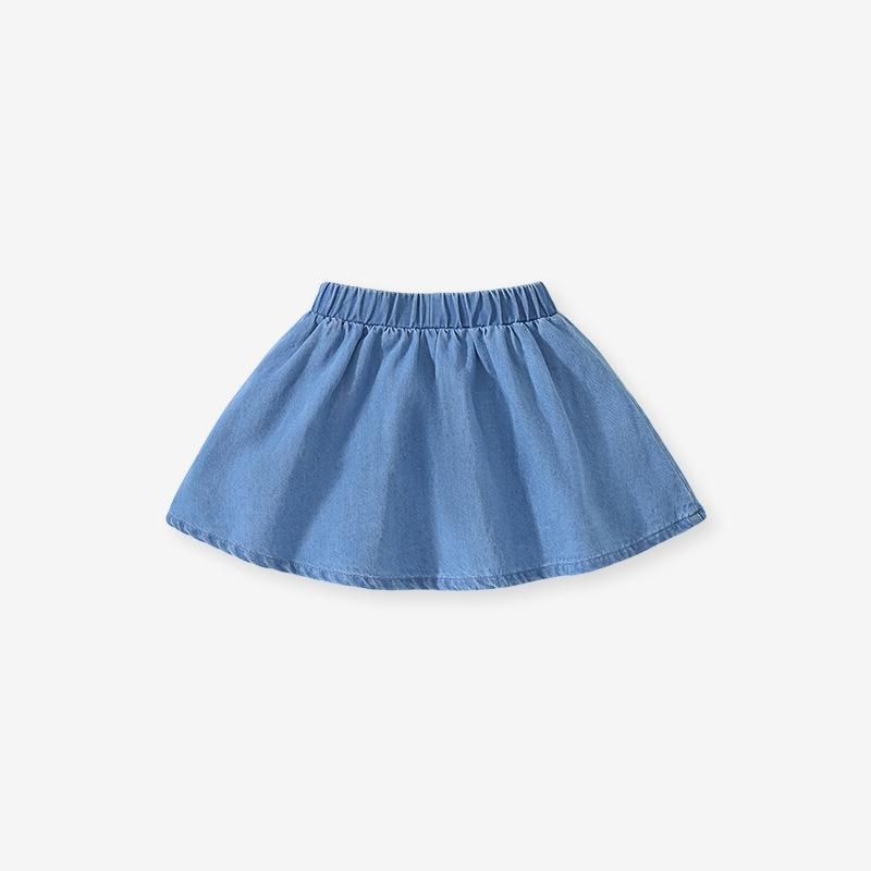 2023 Summer New Children's Wear Skirt European And American Denim Skirt Cartoon Em