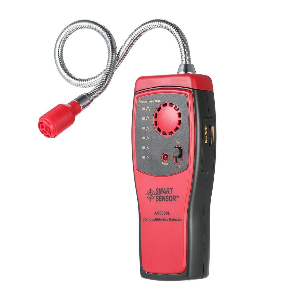 SMART SENSOR Brand New Handheld Portable Automotive Mini Combustible Gas Detector Gas Leakage Location Determine Tester with Sound and Light Alarm