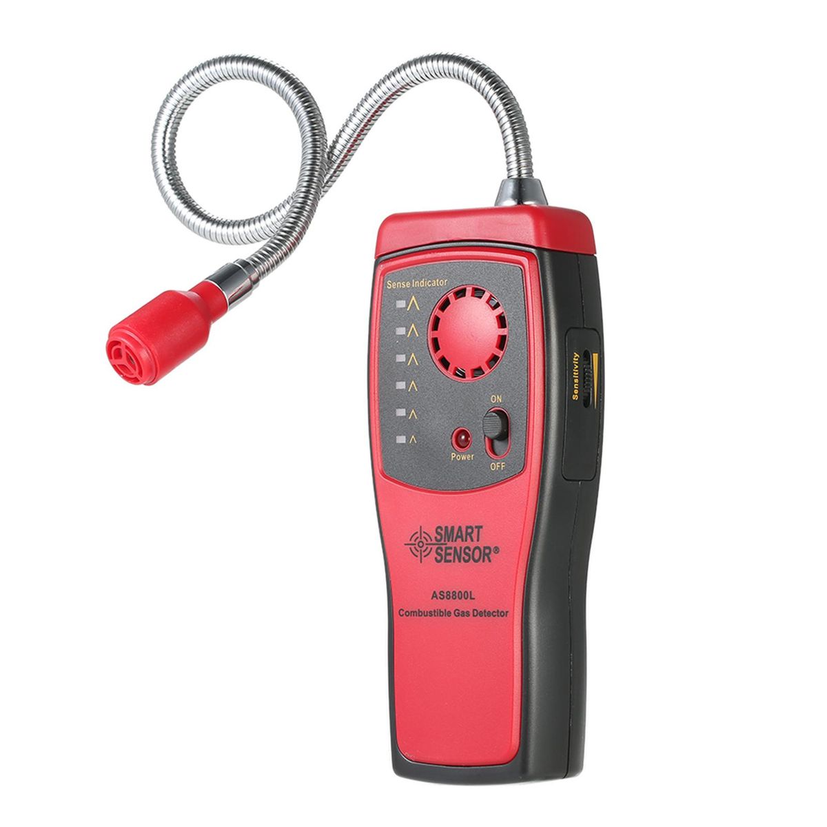 SMART SENSOR Brand New Handheld Portable Automotive Mini Combustible Gas Detector Gas Leakage Location Determine Tester with Sound and Light Alarm