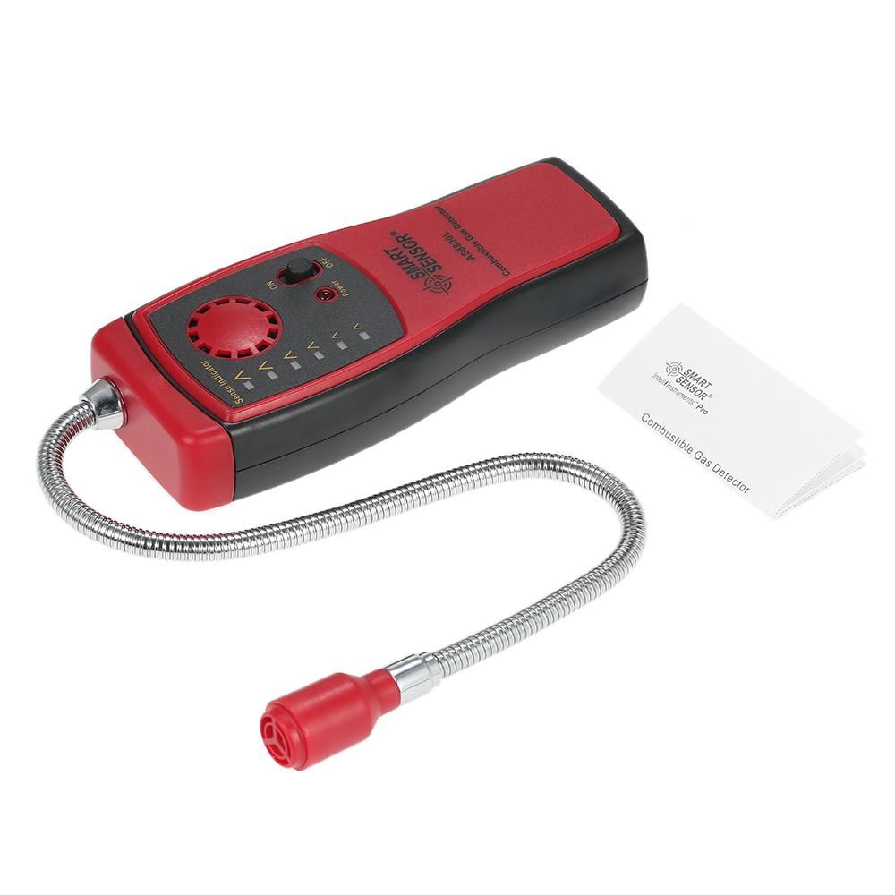 SMART SENSOR Brand New Handheld Portable Automotive Mini Combustible Gas Detector Gas Leakage Location Determine Tester with Sound and Light Alarm