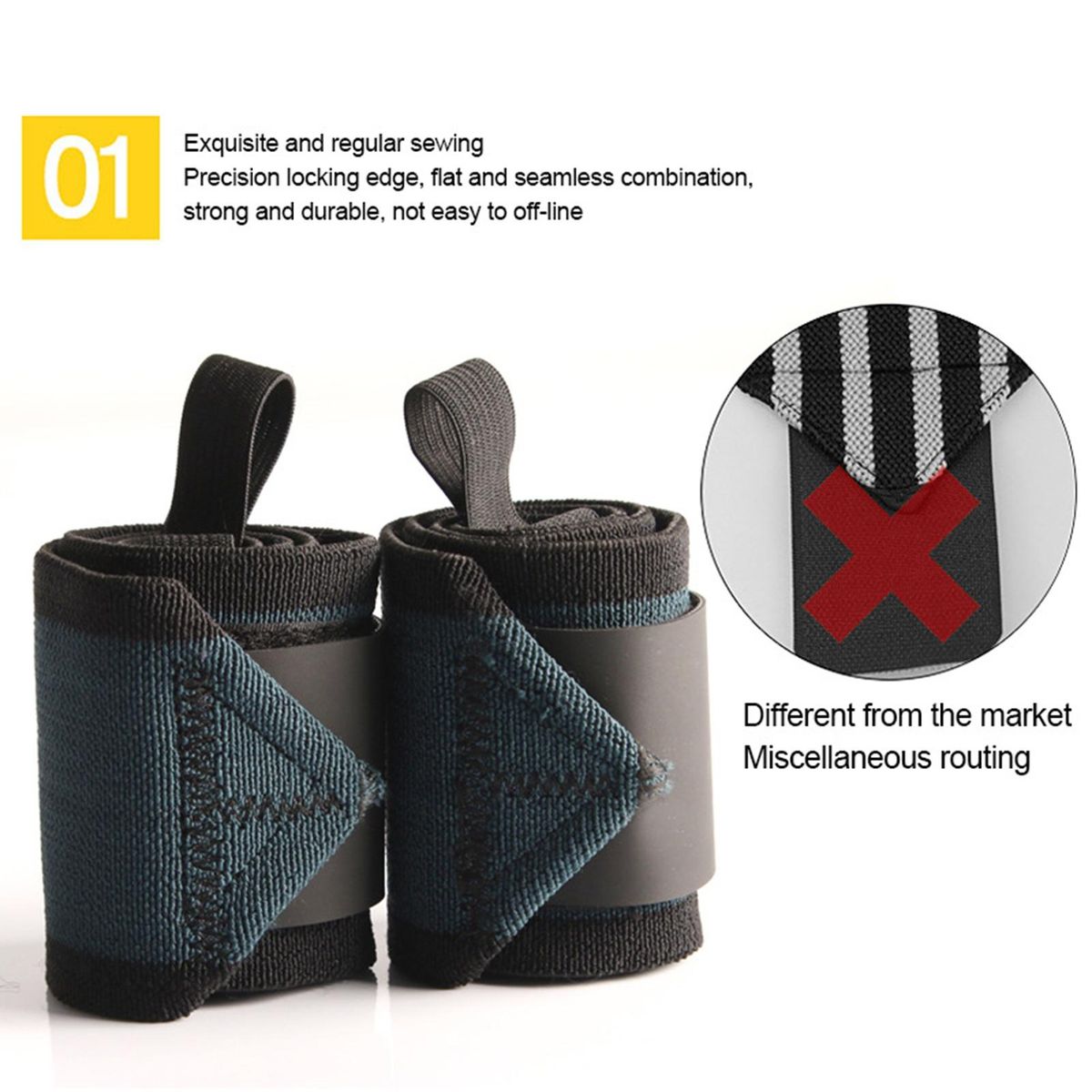 Wrist Wraps Powerlifters Choice Advanced Wrist for Weightlifting Blue