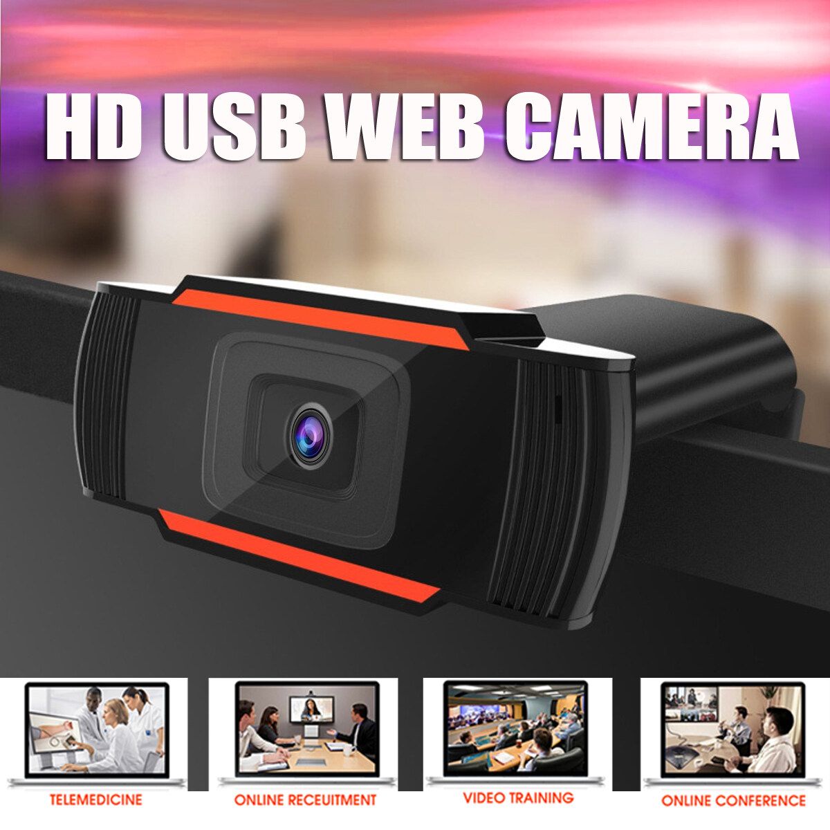 USB PC Webcam Camera Digital Web Cam Auto Focus For Laptop Desktop 2.0 HD 480P