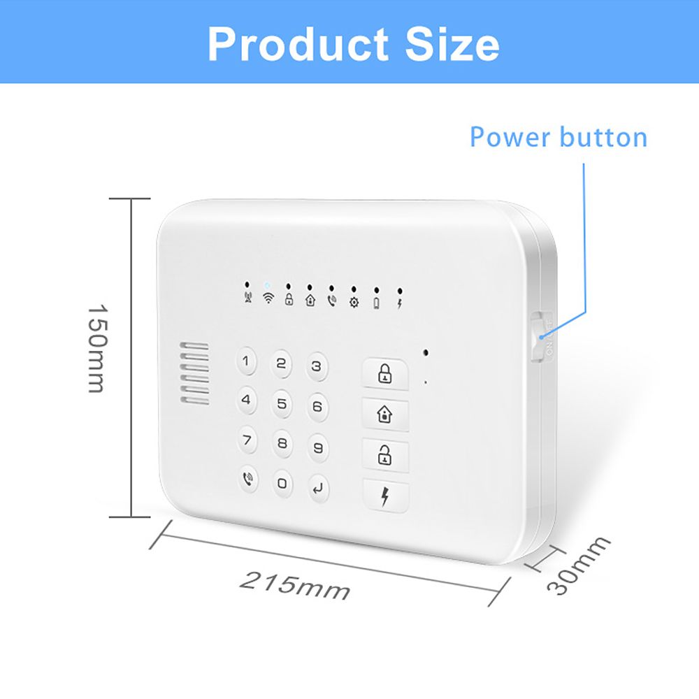 Security Alarm System  Kit Auto Dial GSM+WiFi Home Security