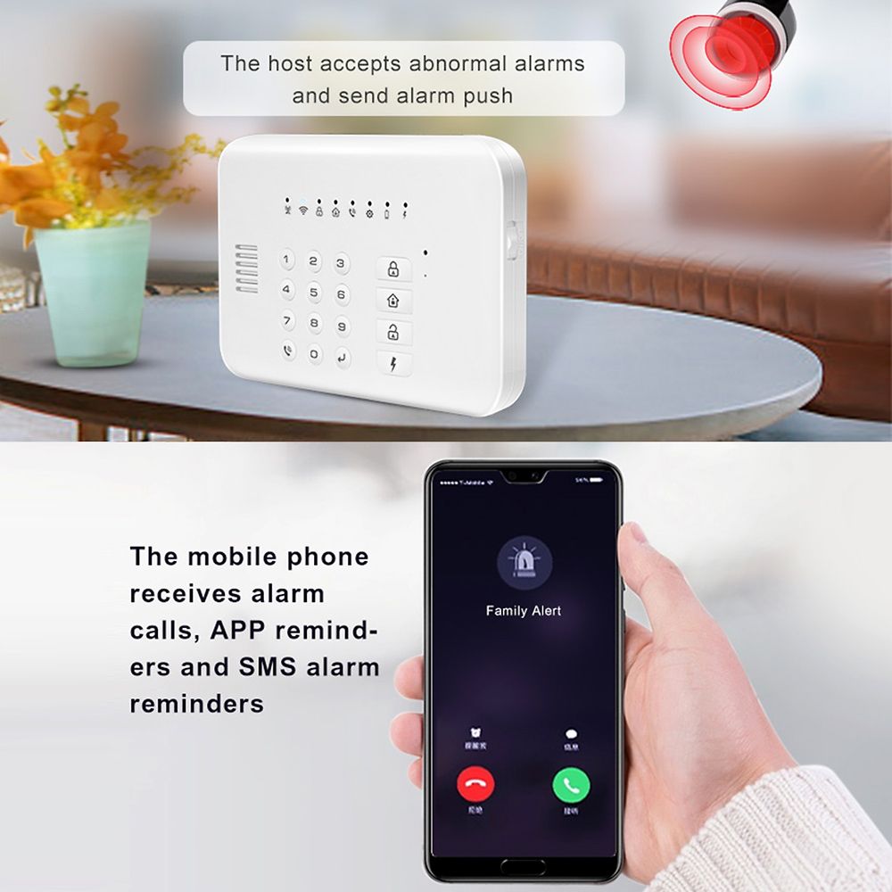 Security Alarm System  Kit Auto Dial GSM+WiFi Home Security