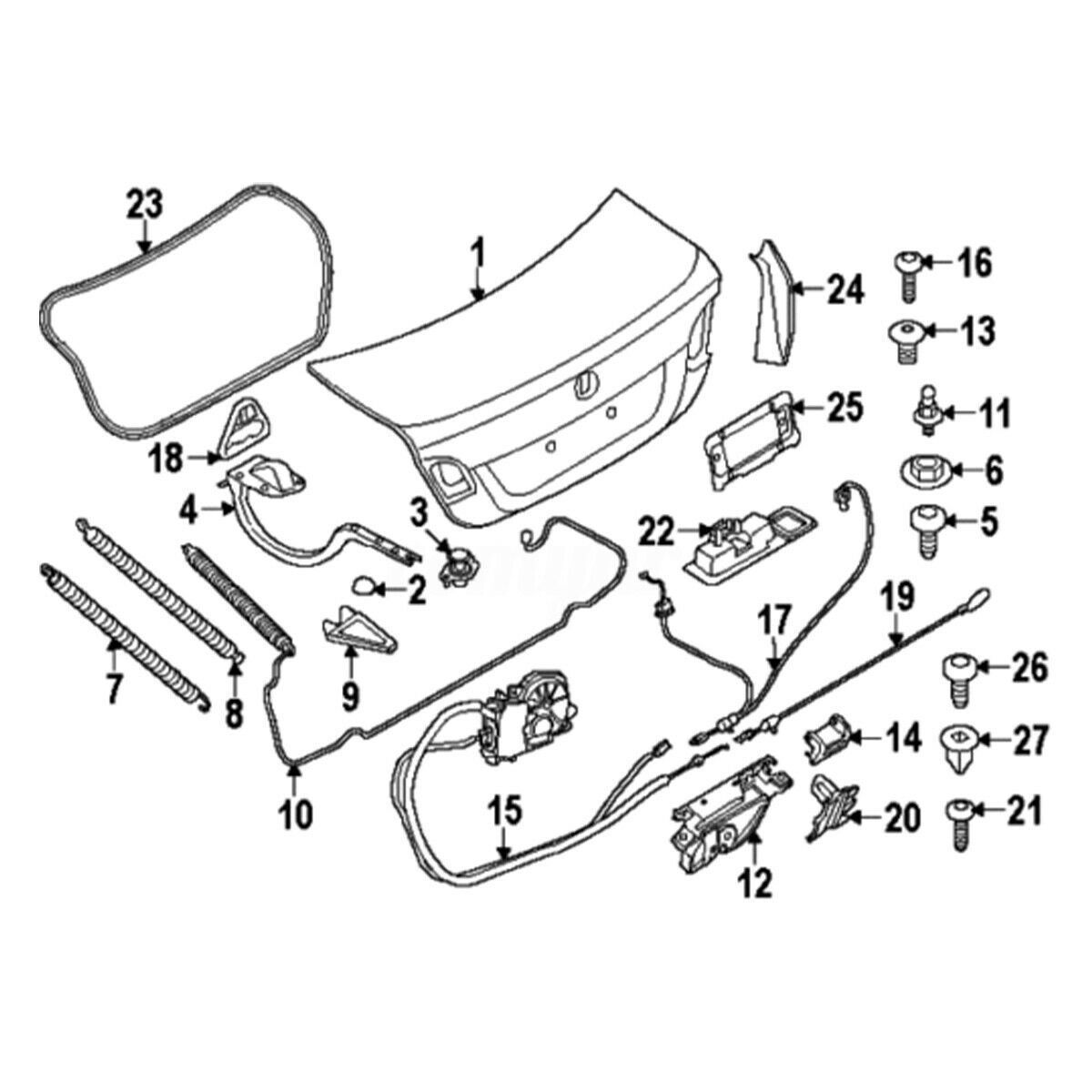Lid Switch for F10 F11 F48 F25 F26 F15 F16 7463161 Trunk Lid Door Opening Switch Handle