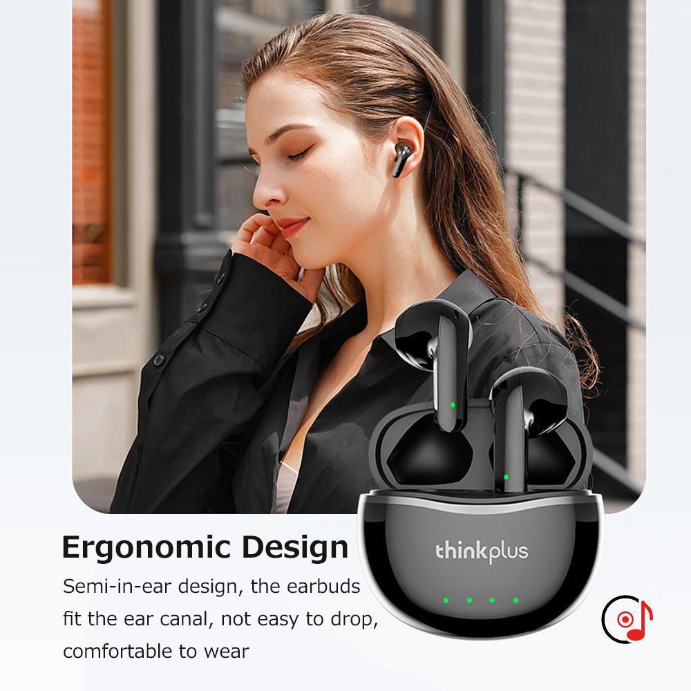 Lenovo thinkplus X16 True Wireless BT Headphones In-ear Sport Earbuds BT5.2 Chip Low Latency Wide Compatibility White