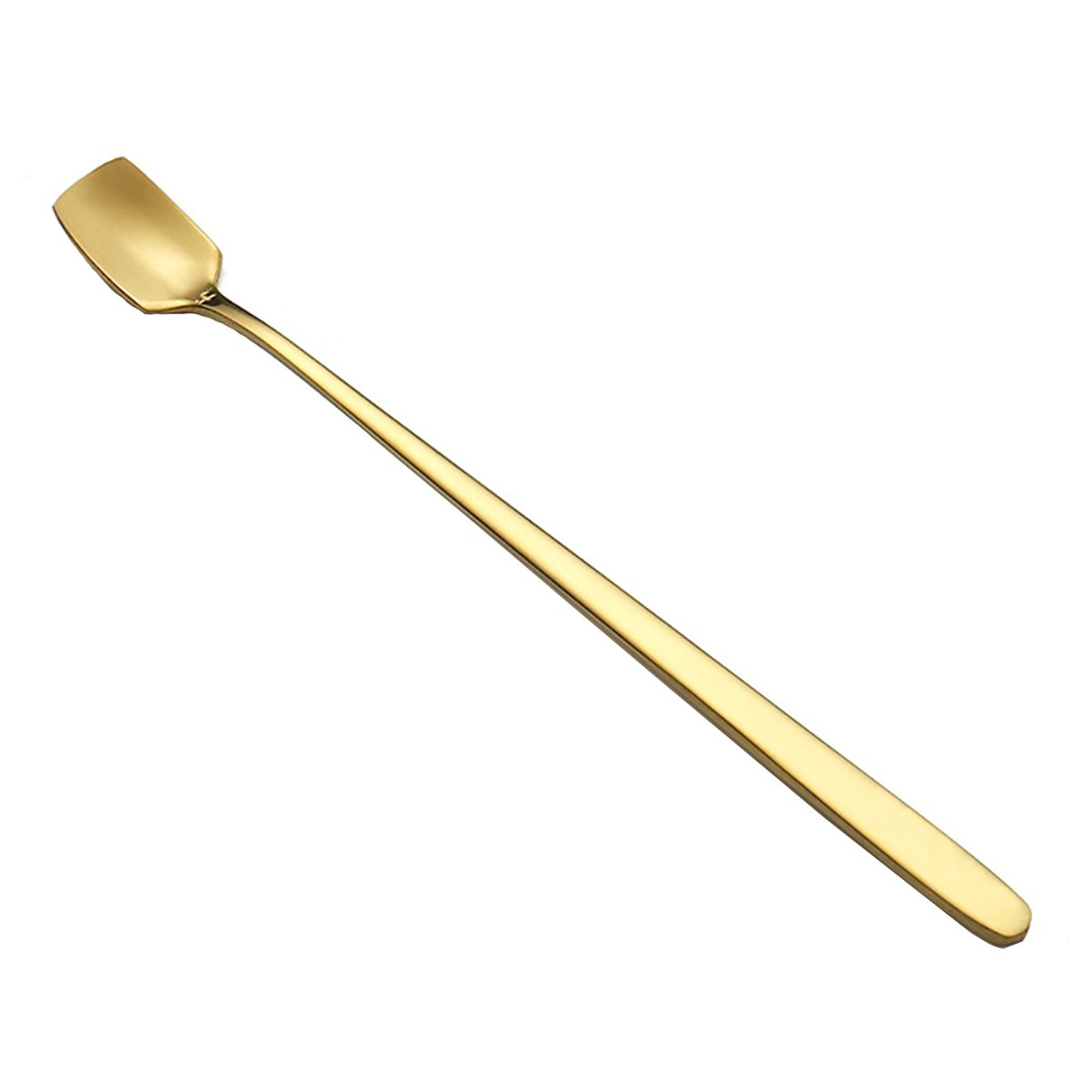 Medicine Spoon Portable Square Head Stainless Steel-Golden