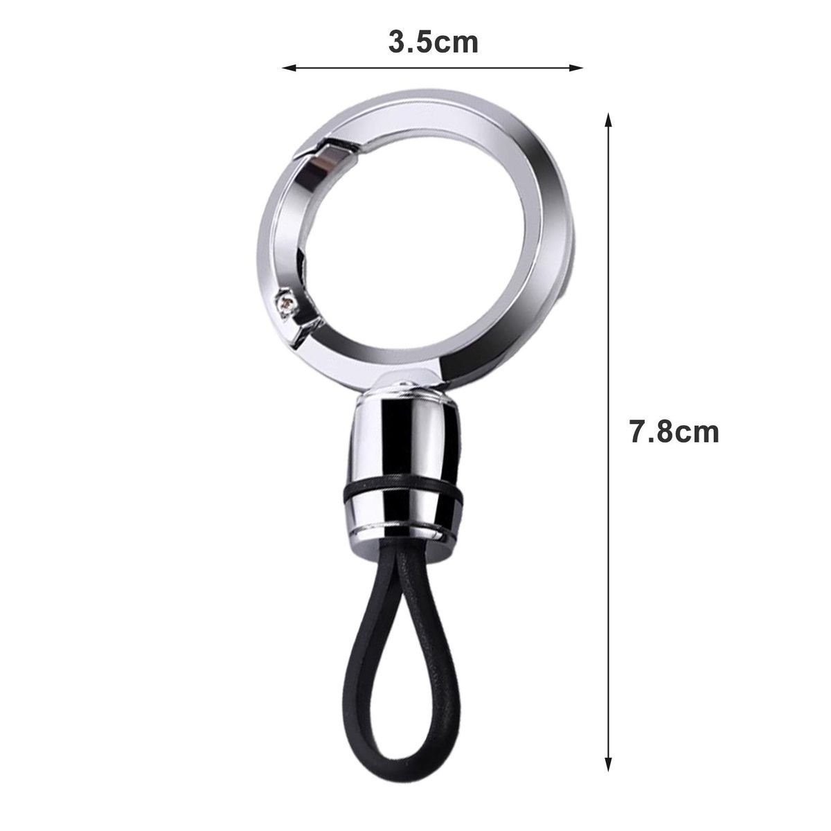Keychain for Family Premium Zinc Alloy Car Keychain Stylish Gift Silver