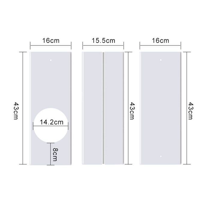 5 PCS Adjustable Portable Air Conditioner Window Kit Plate Exhaust