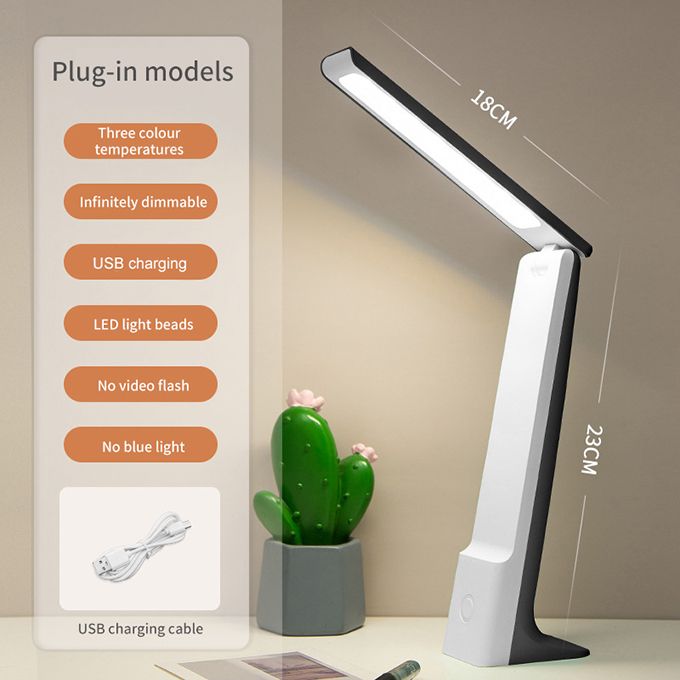 Touch LED Night Bedside Table Lamp Reading Light - White