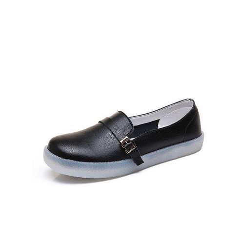 Women Flat Shoes Korean Fashion Casual Loafers Leather Nurse Shoes Ladies Work Shoes