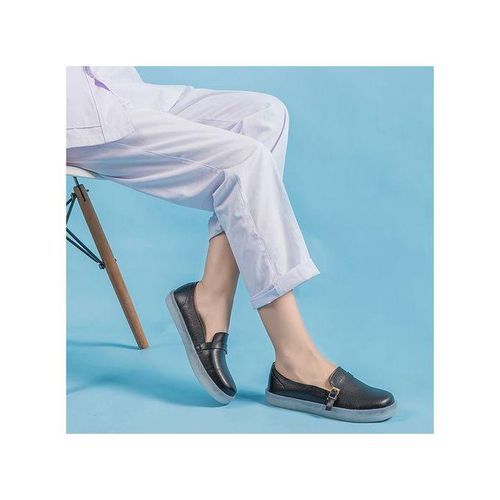 Women Flat Shoes Korean Fashion Casual Loafers Leather Nurse Shoes Ladies Work Shoes