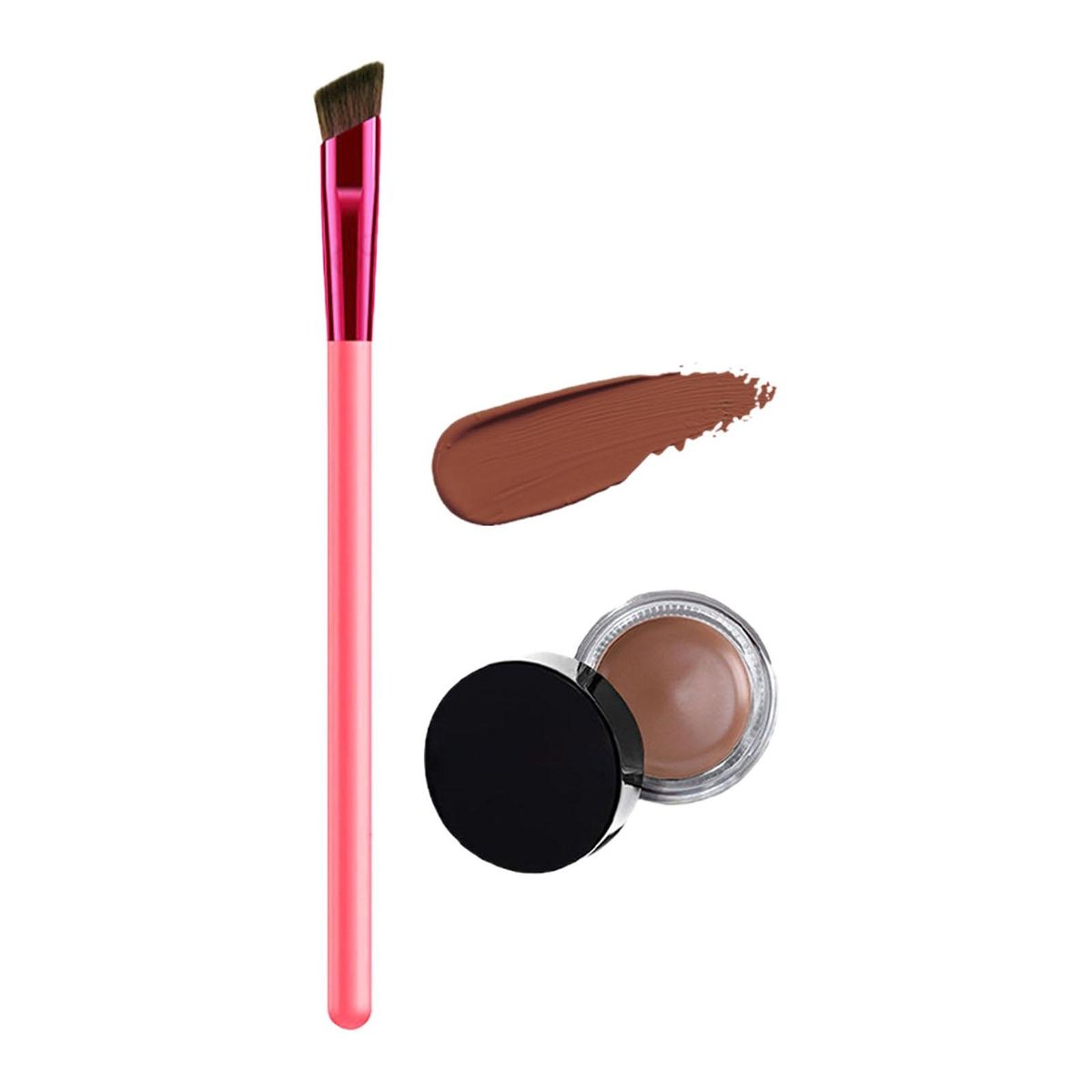 1 Set Brow Brush Kit Multi-functional Wild Eyebrow Pomade Brush Kit Light Brown