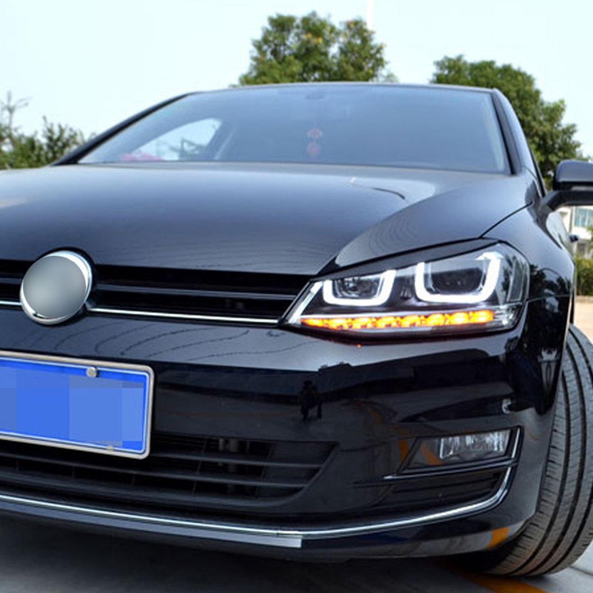 1 Pair Headlight Eyebrows Eyelids Trim Eye Lid Cover Car