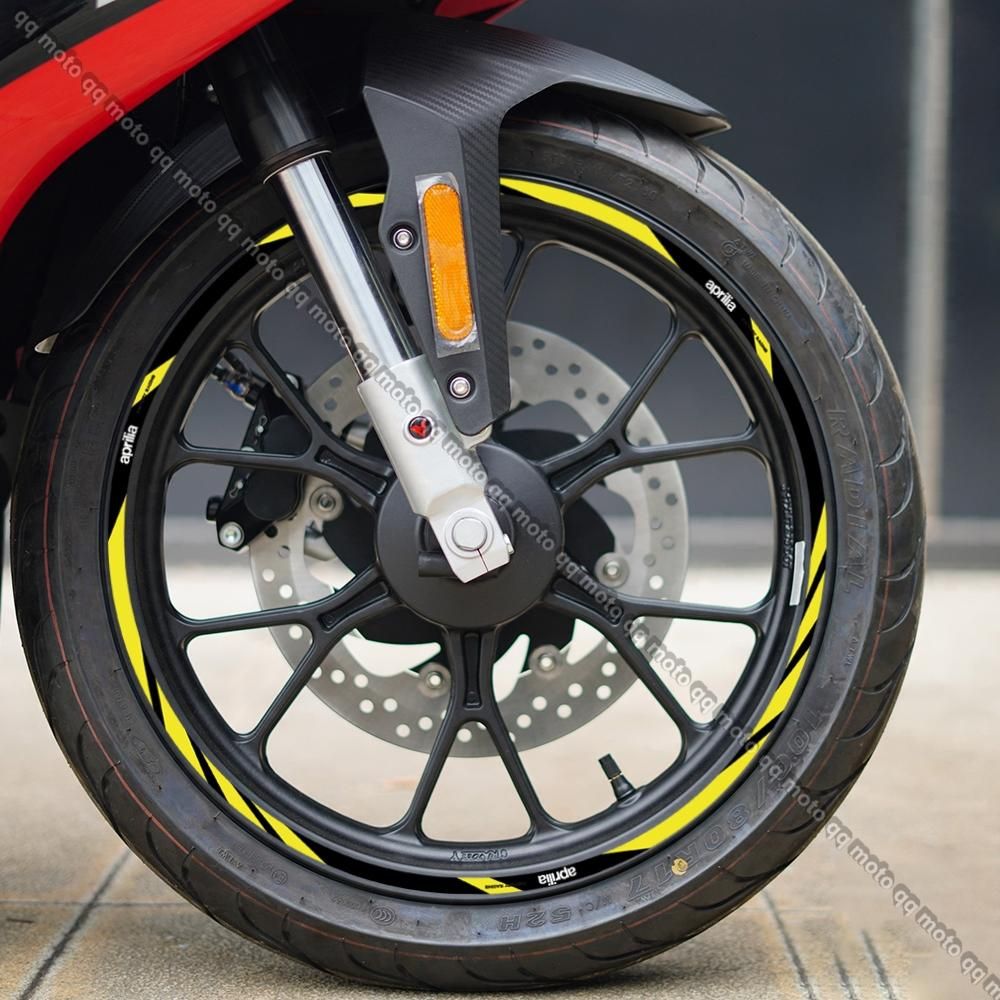 For Aprilia V4 TUONO 1100 RSV4 RS150/250/660 GPR APR Shiver 750 900 Motorcycle Wheel Sticker 17 Inch Rim Stripe Decal Accessori