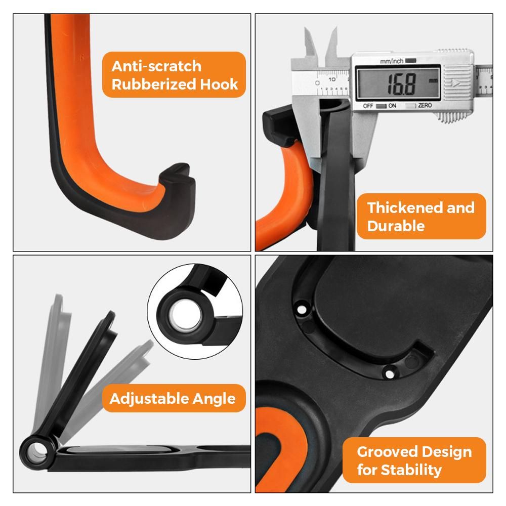 Bicycle Wall Mount Rack Adjustable Vertical Bike Storage Rack Hanger Hook for Home Garage Shed