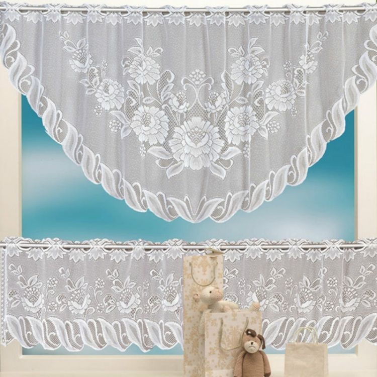 Lace Sheer Warp Knitted Jacquard Curtains