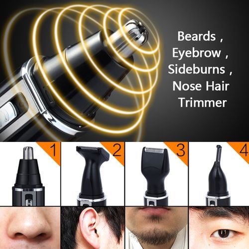 4 In 1 Nose/Beard/Eyebrows & Hair Trimmer (Rechargeable)